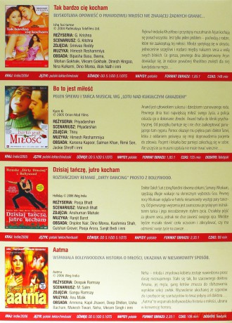 Kolekcja Bollywood: Tak bardzo cię kocham / Bo to jest miłość / Dzisiaj tańczę, jutro kocham / Aatma [BOX] [4DVD]