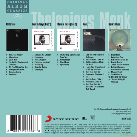 Thelonious Monk: Original Album Classics [BOX] [5CD]