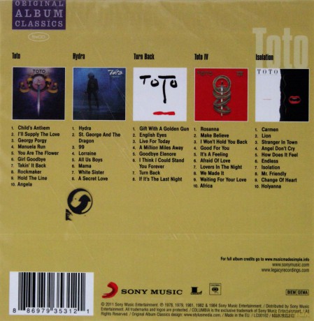 Toto: Original Album Classics [BOX] [5CD]