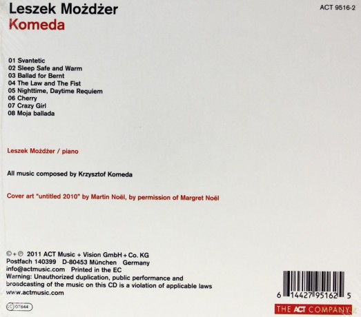 Leszek Możdżer: Komeda (digipack) [CD]