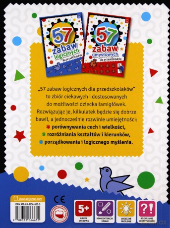 57 zabaw logicznych dla przedszkolaków [KSIĄŻKA]