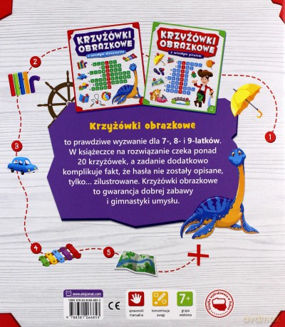 Krzyżówki obrazkowe z wesołym dinozaurem [KSIĄŻKA]