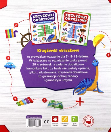 Krzyżówki obrazkowe z wesołym dinozaurem [KSIĄŻKA]