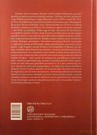 Literatura Grecji starożytnej Tom 1/2 [KSIĄŻKA]