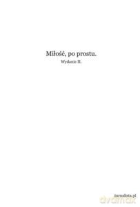 Miłość, po prostu - Żurnalista.p [KSIĄŻKA]