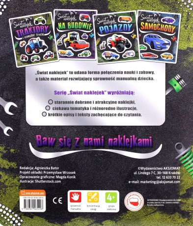 Świat naklejek. Traktory i monster trucki [KSIĄŻKA]