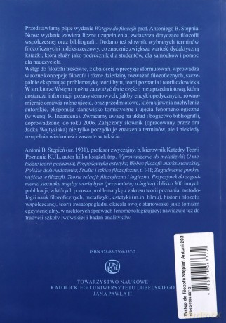 Wstęp do filozofii - Antoni B. Stępień [KSIĄŻKA]