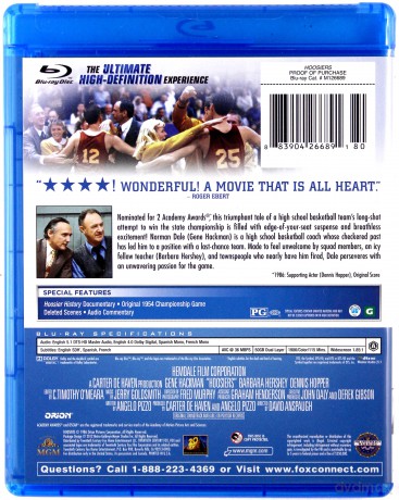 Hoosiers (Mistrzowski rzut) [Blu-Ray]