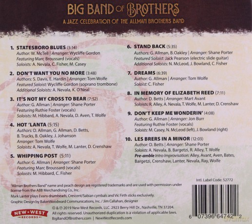 Big Band Of Brothers: A Jazz Celebration Of The Allman Brothers Band (digipack) [CD]