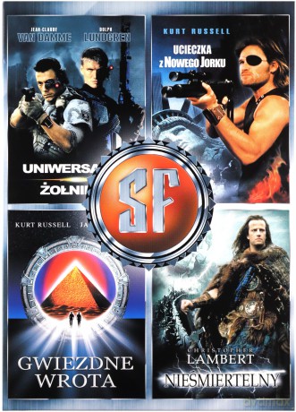 Science Fiction / Fantasy BOX: Nieśmiertelny / Gwiezdne wrota / Uniwersalny żołnierz / Ucieczka z Nowego Jorku [BOX] [4DVD]