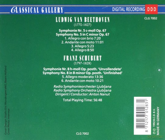Beethoven/schubert: symph.no.5 [CD]