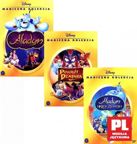 Aladyn Trylogia: Aladyn / Aladyn 2 - Powrót Dżafara / Aladyn i król złodziei Pakiet (Disney) [3DVD]