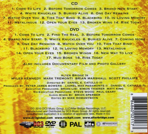 Alter Bridge: Live From Amsterdam (digipack) [CD]+[DVD]