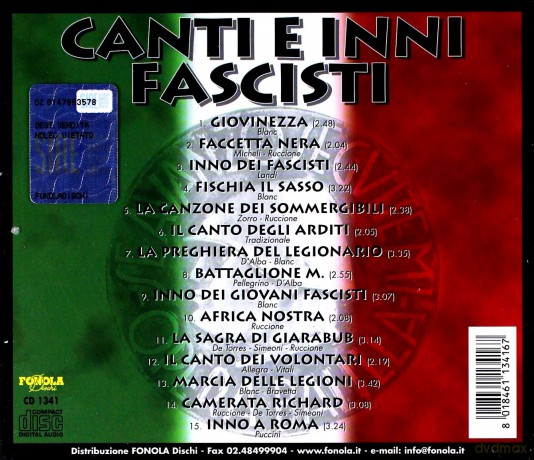 Canti E Inni Fascisti [CD]