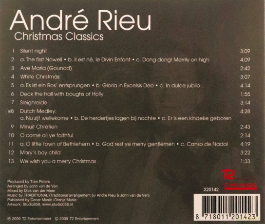 Andre Rieu: Christmas Classics [CD]