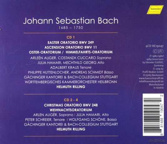 J.S. Bach: Complete Oratorios [CD]