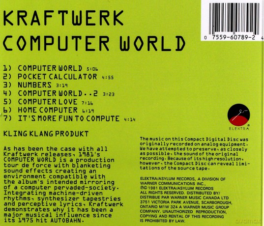Kraftwerk: Computer World [CD]