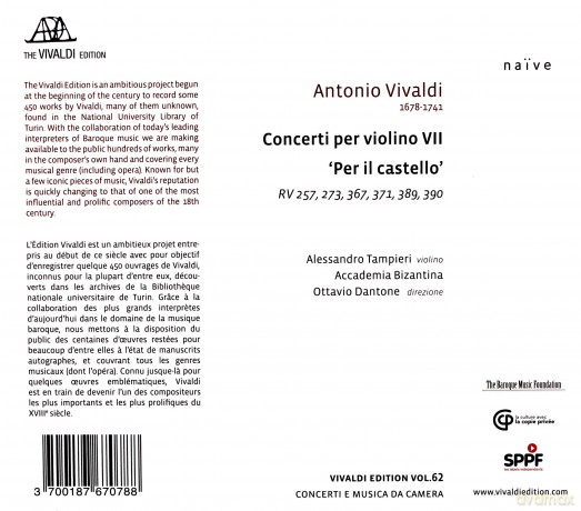Antonio Vivaldi: Concerti Per Violino Vii Per I [CD]