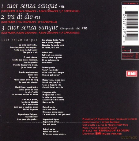 Emma Shapplin: Cour Senza Sangue [CD]