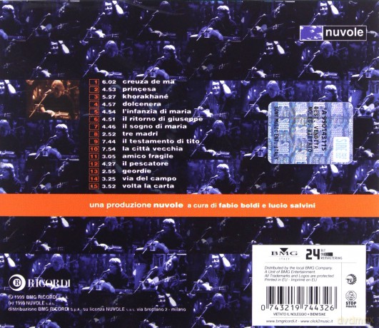 Fabrizio De Andre: De Andre' in Concerto [CD]