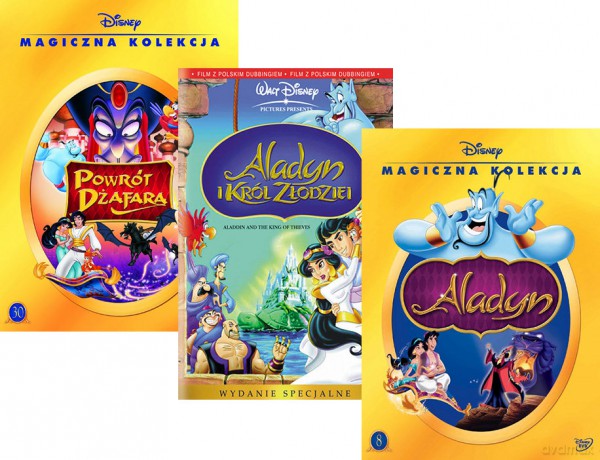 Aladyn Trylogia: Aladyn / Aladyn 2 - Powrót Dżafara / Aladyn i król złodziei (Disney) [3DVD]