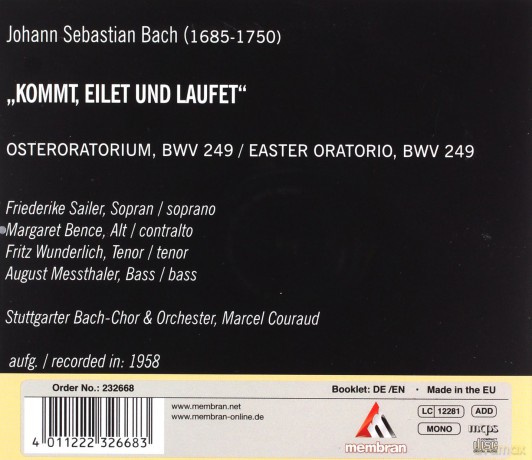 J.S. Bach: Easter Oratorio [CD]