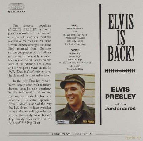 Elvis Presley: Elvis Is Back! + a Date With Elvis + 6 Bonus Tracks [CD]