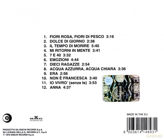 Lucio Battisti: Emozioni [CD]