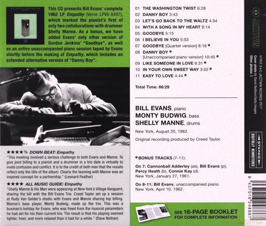 Bill Evans: Empathy [CD]