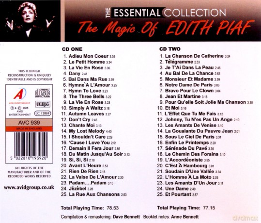 Edith Piaf: Essential Collection - Edith Piaf: The Magic of Edith Piaf [CD]