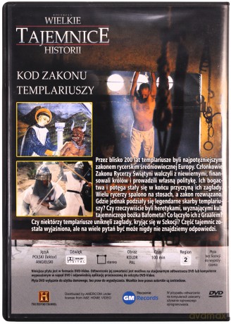 Wielkie Tajemnice Historii: Kod Zakonu Templariuszy [DVD]