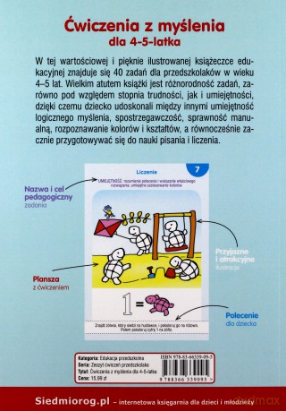 Ćwiczenia z myślenia dla 4-5 latka - Tamara Michałowska [KSIĄŻKA]