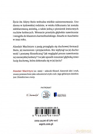 Edyta Stein. Prolog filozoficzny 1913-1922 - Alasdair Macintyre [KSIĄŻKA]