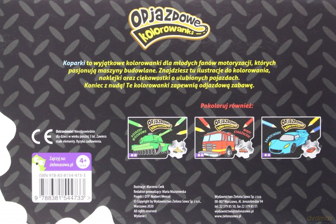 Koparki. Odjazdowe kolorowanki [KSIĄŻKA]