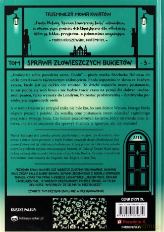 Sprawa złowieszczych bukietów. Enola Holmes (Tom 3) - Nancy Springer [KSIĄŻKA]
