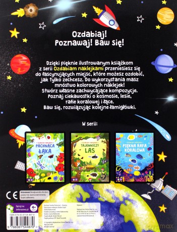 Zdumiewający kosmos. Ozdabiam naklejkami [KSIĄŻKA]