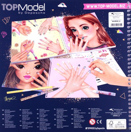 Zestaw kreatywny hand design topmodel