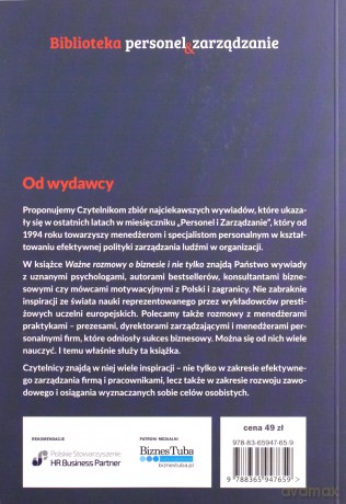 Ważne rozmowy o biznesie i nie tylko [KSIĄŻKA]