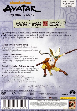 Avatar Ostatni Władca Wiatru Księga 1: Woda cz. 1 [DVD]