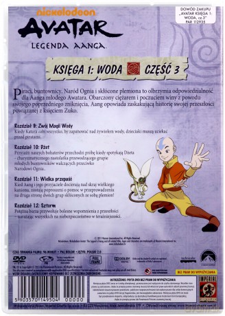 Avatar Ostatni Władca Wiatru Księga 1: Woda cz. 3 [DVD]