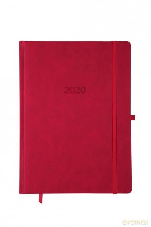 Kalendarz 2020 A4 dzienny KK-A4DLE Elegance czerwony [KALENDARZ]