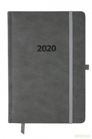 Kalendarz 2020 A5 książkowy dzienny Lux szary [KALENDARZ]