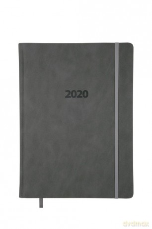 Kalendarz 2020 KKA4DL książkowy A4 dzienny LUX szary [KALENDARZ]