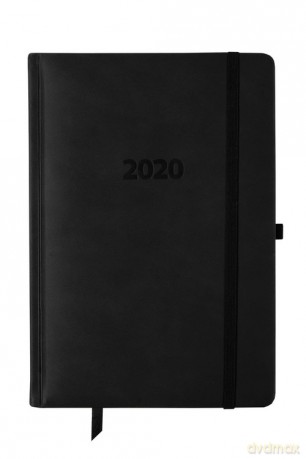 Kalendarz 2020 KK-A5DLR Dzienny A5 Lux Registry czarny [KALENDARZ]