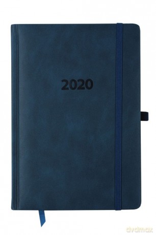 Kalendarz 2020 KK-A5DLR Dzienny A5 Lux Registry granatowy [KALENDARZ]