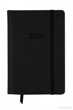 Kalendarz 2020 KK-B6DL Dzienny B6 Lux czarny [KALENDARZ]
