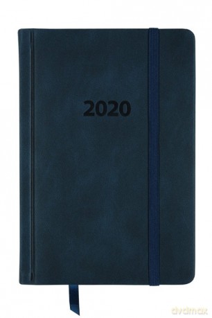 Kalendarz 2020 KK-B6DL Dzienny B6 Lux granatowy [KALENDARZ]