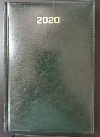 Kalendarz 2020 książkowy - terminarz A5 dzienny zielony [KALENDARZ]