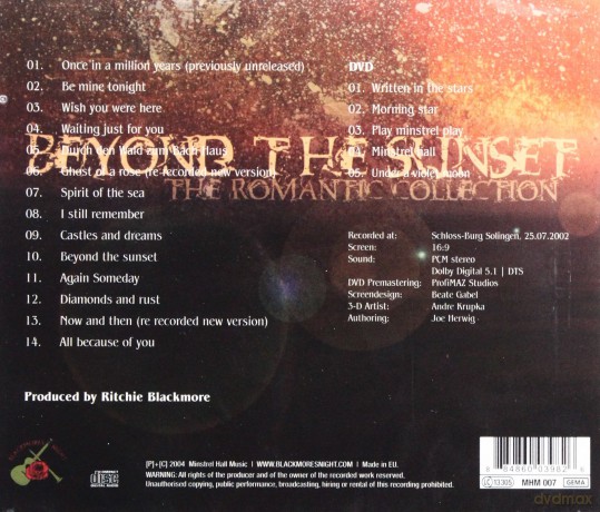 Blackmore's Night: Beyond The Sunset [CD]+[DVD]