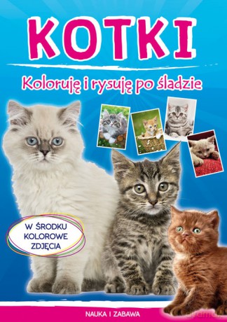 Kotki Koloruję i rysuję po śladzie - Monika Myślak [KSIĄŻKA]